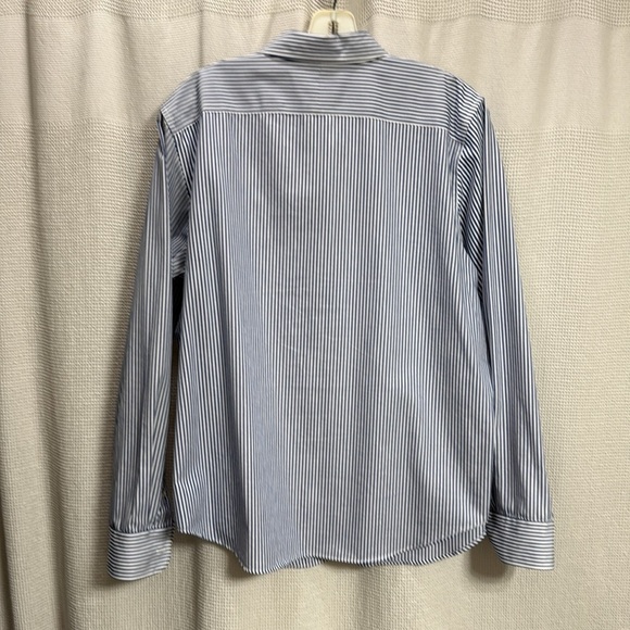 Ralph Lauren Blue/White Striped Shirt Women’s SZ XL crisp career work layer EUC - Picture 4 of 5
